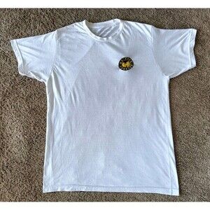Wu Tang T-Shirt Men's Large White Embroidered Short Sleeve